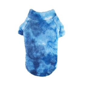 Soft Plush Pullover (Color: Tie-Dye Blue, size: 2XL)